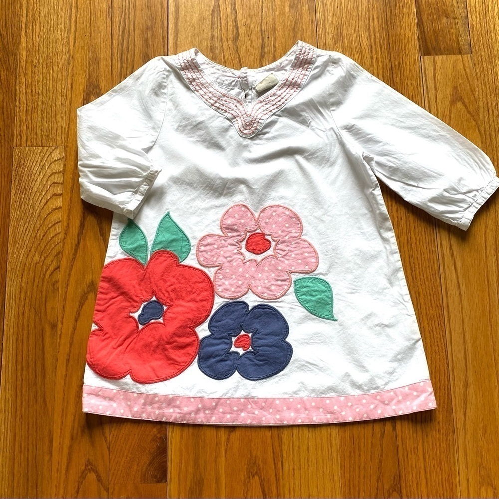 Mini Boden flower cotton tunic top dress